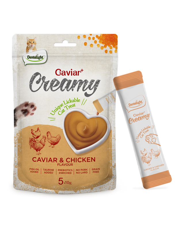 DENTALIGHT Duck Flavor Caviar Creamy Cat Treats 5pcs 50g