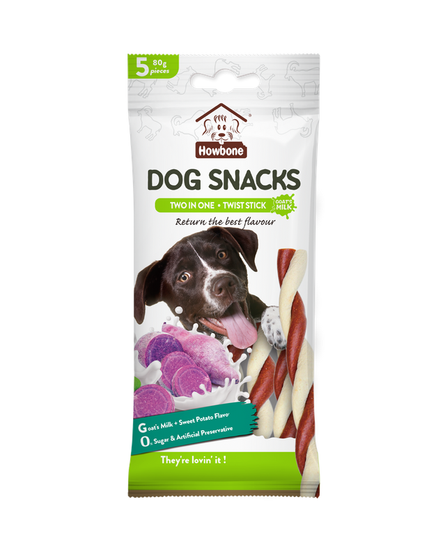 HOWBONE Dog Snack 2-in-1 Twist Stick