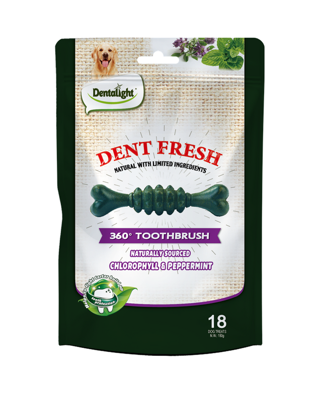 DENTALIGHT 360° Dent Fresh Toothbrush Dog Treats