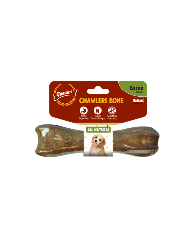 5"Gnawlers Bone Bacon Flavour 1pcs/card