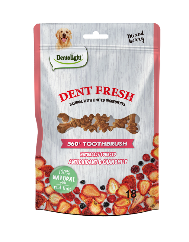 3" Dent Fresh 360° Toothbrush Mixed berry×18pcs 150g