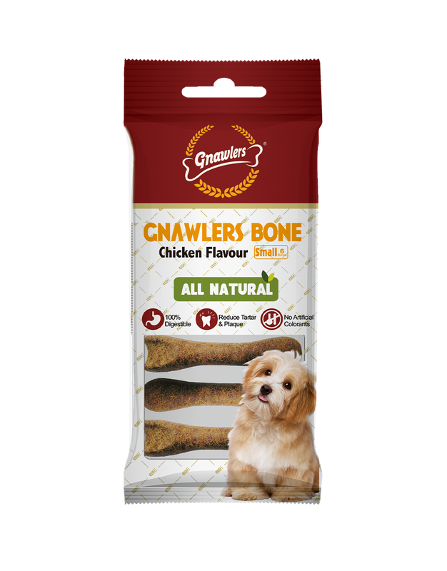 3"Gnawlers Bone Chicken Flavour 6pcs/pack